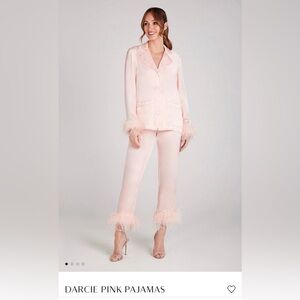 Very beautiful satin pink pajamas for lounging or sleeping. Size S/M.